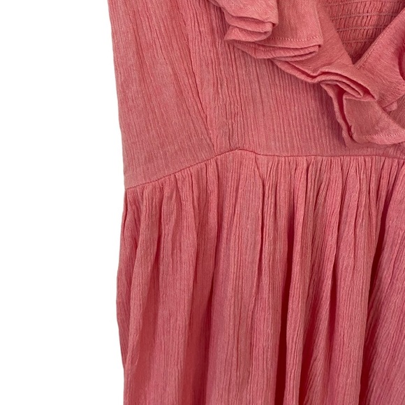 HATCH The Sarah Dress Pink Smocked Flutter Sleeve Maternity Maxi Dress EUC India - Picture 3 of 10